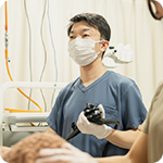 大腸カメラは負担の少ない「無送気軸保持短縮法」によるスコープ挿入